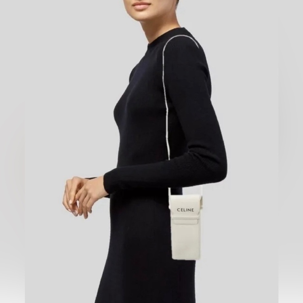 NEW Celine Smooth Calfskin Sunglasses Pouch White